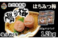 紀州南高梅　はちみつ梅1.2kg（300ｇ×4）