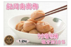 【家庭用】紀州南高梅　うす塩味梅　1.2kg