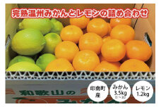 印南町産 完熟温州みかん3.5kg（S～2Lサイズ）＆レモン1.2kg詰め合わせ