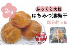 はちみつ漬梅干　2kg(500g×4)　紀州南高梅　特選Ａ級　ふっくら大粒4Ｌ以上　蜜宝梅　塩分約5％ B-503