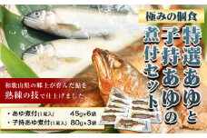 「極みの個食」特選あゆと子持あゆの煮付セット 日高川漁業協同組合《90日以内に出荷予定(土日祝除く)》 和歌山県 日高川町 あゆ 鮎 魚 煮付