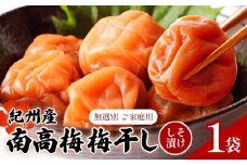 【数量限定！3～7営業日出荷】紀州 南高梅 梅干し しそ漬け 1袋 送料無料 メール便 ご家庭用 無選別 《3-7営業日以内に発送予定(土日祝日除く)》和歌山県 日高川町 しそ梅 はちみつ梅