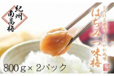 はちみつ梅　ぽってり特選（800ｇ×2パック））紀州南高梅【梅農家手づくり梅干】