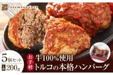 牛100％使用 トルコの本格ハンバーグ 200g×5個セット 肉料理 温めるだけ 惣菜 お手軽 簡単 ギフト 贈り物 ホームパーティー