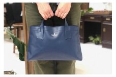 革職人が作った　本革トートバッグ　S　スムースネイビー