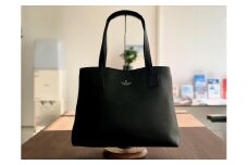 革職人が作った　本革トートバッグ　M　シュリンクブラック
