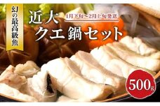 近大クエ鍋セット ( 500g ）こだわりだしぽん酢付き【2026年1月下旬～2月上旬発送】