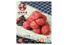 ご家庭用 しそ漬小梅 塩分20％ 200g 紀州産小梅 和歌山県産 産地直送 福梅本舗