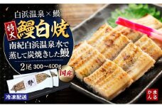 特大うなぎ白焼き2本セット（合計：300～400ｇ)