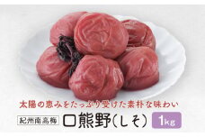 紀州南高梅　 口熊野（しそ）1kg 塩分約12％