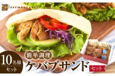 ケバブサンド セット 約10名分 ケバブチキンステーキ 230g×6食 ピタパン×10枚 肉料理 鶏肉 温めるだけ 惣菜 お手軽 簡単 ギフト 贈り物 ホームパーティー
