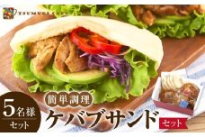 ケバブサンド セット 約5名分 ケバブチキンステーキ 230g×3食 ピタパン×5枚 肉料理 鶏肉 温めるだけ 惣菜 お手軽 簡単 ギフト 贈り物 ホームパーティー