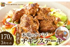 お試し 本場のケバブ チキンステーキ 170g×3食セット 肉料理 鶏肉 温めるだけ 惣菜 お手軽 簡単 ギフト 贈り物　