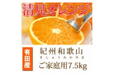 ［ご家庭用訳アリ］紀州有田産清見オレンジ　7.5kg［2026年3月下旬以降発送］［先行予約］［UT54］
