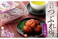 訳あり 紀州産南高梅 つぶれ梅 しそ風味 合計 1kg 250g × 4パック