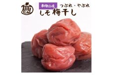 家庭用 紀州南高梅 しそ梅干し 500g つぶれ梅 塩分ひかえめ［IKE84］