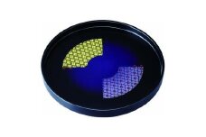 木製丸盆 30cm 黒 天空花衣【YG394】