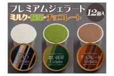 プレミアムジェラート 詰め合わせセット ミルク 濃い抹茶 チョコレート （3種類×4個） アイスクリームセット 100mlカップ ゆあさジェラートラボラトリー【sutb702】