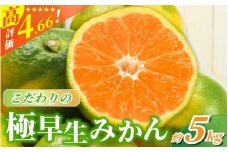 【2025年秋頃発送予約分】【農家直送】こだわりの極早生みかん 約5kg【数量限定】 有機質肥料100% サイズ混合 ※2025年9月下旬より順次発送予定（お届け日指定不可） / 早生みかん みかん ミカン 有田みかん 温州みかん 柑橘 有田 和歌山 産地直送  くだもの 果物 フルーツ 柑橘類 和歌山 すさみ町【nuk152B】