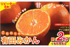 【こだわりの有田みかん】【2025年12月発送】みかん 有田みかん【家庭用】 約2kg＋250g (傷み補償分) サイズ混合  ＼光センサー選別／ 【農家直送】 有機質肥料100%【12月発送】みかん ミカン 有田みかん 【nuk159-12】