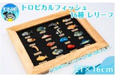 トロピカルフィッシュ16種　レリーフ  /  魚 さかな フィッシュ 釣り 海 うみ クマノミ 海水魚 海の生き物 鍵 かぎ 家 車 自転車 かわいい お土産 雑貨 思い出 プレゼント ギフト すさみ 【mac008】