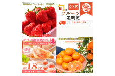 【全3回】紀州和歌山産旬のフルーツ定期便 (いちご・桃・有田みかん)  【tkb375】