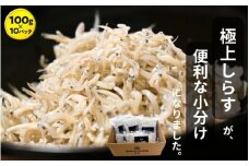 冷凍釜揚げしらす1kg（100g×10パック） / シラス 厳選 小分け 冷蔵便 大容量 お米のおとも【dig003】