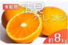 【先行予約】【家庭用】 森本農園の手選別 清見オレンジ 約8kg 和歌山県産 サイズ混合 ※2026年2月上旬～5月中旬頃順次発送 / きよみ 清見 柑橘 ご家庭用 期間限定 由良町 果物 フルーツ 和歌山県【mrmt048】