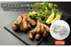 国産おさかな竜田揚げセット　合計2kg（いわし竜田揚げ1kg、さば竜田揚げ1kg）