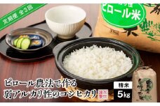 【定期便　全3回】ピロール農法で作る弱アルカリ性のコシヒカリ 5kg