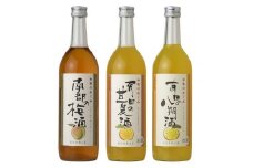 (A002)和歌のめぐみ酒【B】セット 720ml×3種 (有田の八朔酒/南部の梅酒/有田の甘夏酒)