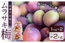 冷凍ムラサキ梅 小粒 ２kg 【ロゼワイン色の梅ジュースが作れます】 梅酒 食品