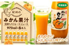 紀州のみかん果汁（和歌山県産） 970ml×6本セット【KF6】