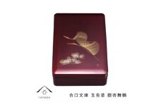 合口文庫 玉虫塗 銀杏舞鶴 33cm【YG295】