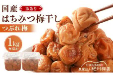 はちみつ梅 無添加 梅干し 訳あり つぶれ梅 約1kg(500gパック×2個) 低塩6% 6-G ［KU1］