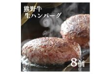 特選黒毛和牛 熊野牛 生ハンバーグ8個【mtf106A】