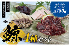 鯨肉セット （尾肉100g×1・赤肉150g×3・皮100g×1・ベーコン100g×1）／刺身 クジラ くじら クジラ肉 くじら肉【tgk102】