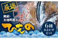 厳選干物 6種セット 創業80年！地元で愛される人気の干物 Bセット（アジ開き×2枚、カマス開き×2枚、サンマ開き×2枚、タチウオみりん干し×100g、マグロみりん干し×100g、スルメ） ひもの【sio101A】