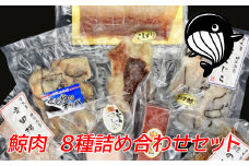 鯨肉　8種詰め合わせセット（計780g） 和歌山県太地町 くじら クジラ 鯨 刺身 赤肉 竜田揚げ ベーコン【jyu005】