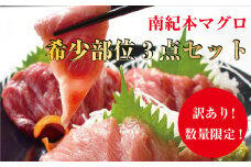 【訳あり】南紀本マグロ 希少部位三点セット約600g 本鮪 本まぐろ マグロ まぐろ 鮪 訳アリ【nks201】
