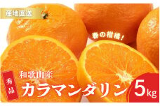 【先行予約】秀品 カラマンダリン なつみ 春のみかん 和歌山 有田 S～2Lサイズ 大きさお任せ 5kg【4月上旬～5月上旬頃に順次発送】/ みかん フルーツ 果物 くだもの 蜜柑 柑橘【ktn019A】