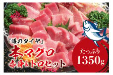 本マグロ（養殖）トロ＆赤身セット 1350g 【1か月以内に発送】【配達日指定不可】高級 クロマグロ  中トロ 中とろ まぐろ マグロ 鮪 刺身 赤身 柵 じゃばらまぐろ 本マグロ 本鮪【nks111B】