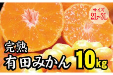 【2022年秋以降発送予約分】＼光センサー選別／ 【農家直送】完熟有田みかん 2L～3Lサイズ　約10kg  有機質肥料100%　 サイズ混合　※2022年11月中旬より順次発送予定（お届け日指定不可）【nuk106】
