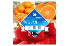 【全3回定期便】フルーツ大国和歌山よりお届け！旬のフルーツ定期便A【田村みかん・まりひめ・紀州デコ】 / フルーツ 果物 みかん いちご  旬 定期便  【tkb350】