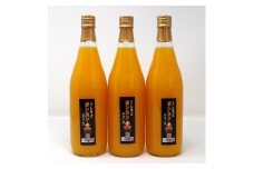 無添加！くしもとポンカンジュース B 720ml ×3本セット まるごと絞った果汁100%ジュース / ドリンク 柑橘 ぽんかん フルーツ みかん ミカン オレンジ 限定 和歌山【sse203】