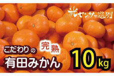 【2025年12月発送予約分】＼光センサー選別／農家直送 こだわりの完熟有田みかん 約10kg＋250g(傷み補償分) 【ご家庭用】【12月発送】 有機質肥料100% 有田みかん みかん ミカン 蜜柑 柑橘 果物 フルーツ 甘い 温州みかん 先行予約 【nuk101-12】