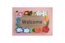 【受注制作】Welcome board（四季の花）／メッセージボード【hms022】