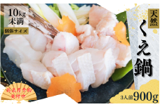 【年末発送予約受付中】幻の高級魚 くえ 天然クエ鍋セット 3人前900g 【個体10kg未満】【2024年10月上旬～2025年2月下旬に順次発送】 / クエ クエ鍋 天然 魚 魚貝 海鮮　【tcr010B-sg】