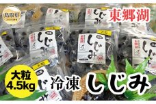 D24-008 東郷湖冷凍しじみ（大粒） 4.5kg 鳥取県 おすすめ 湯梨浜町 黒いダイヤ