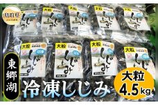 D24-008 東郷湖冷凍しじみ（大粒） 4.5kg 鳥取県 おすすめ 湯梨浜町 黒いダイヤ